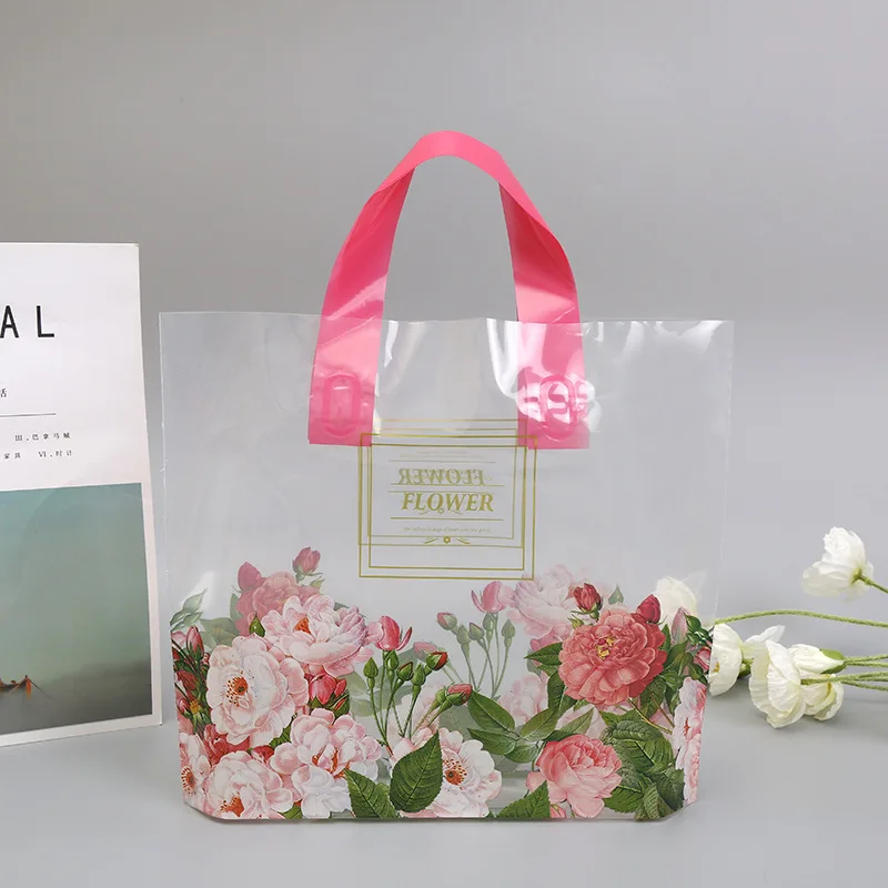 

Пластиковые пакеты для покупок с ручкой, 50 шт./партия