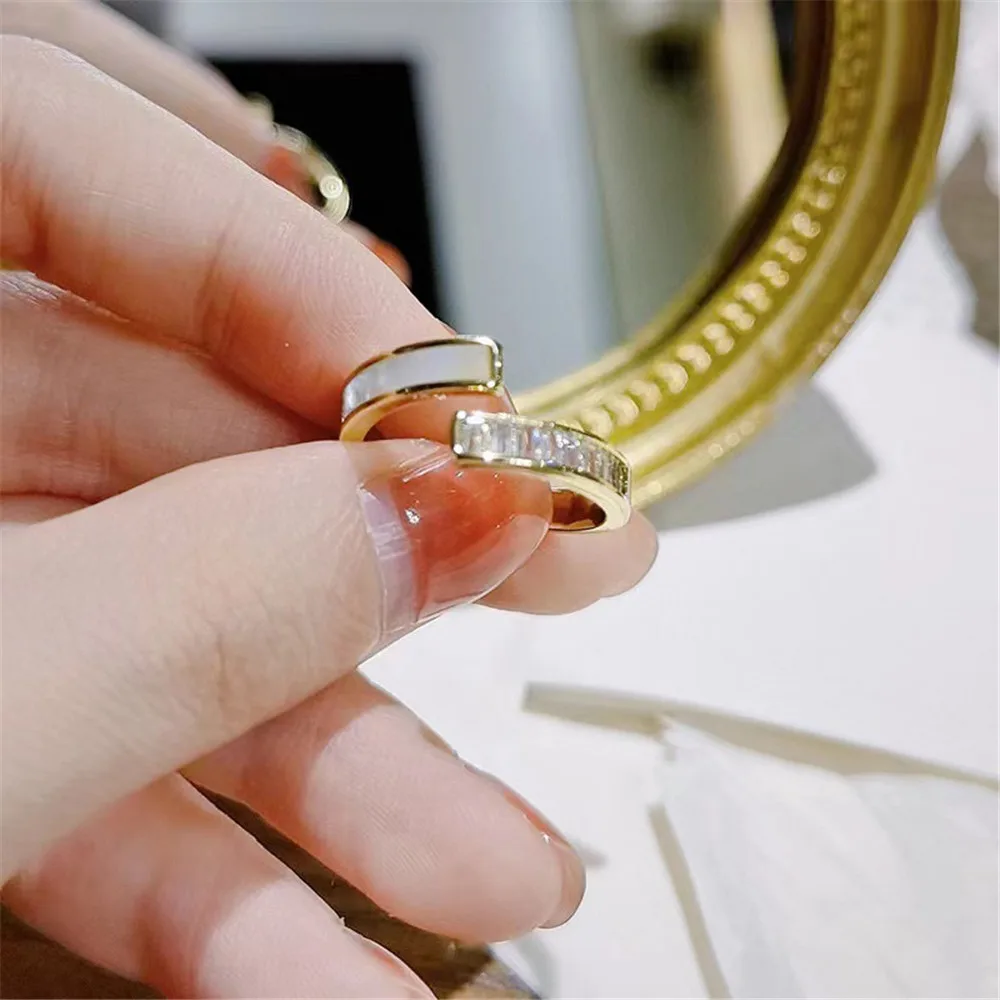 Южнокорейское темпераментное элегантное кольцо на палец эксклюзивный дизайн