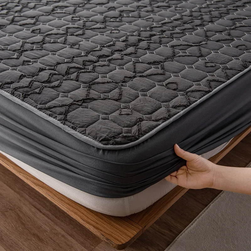 Чехол размера Queen водонепроницаемый матрас с цветочной резьбой без наволочки