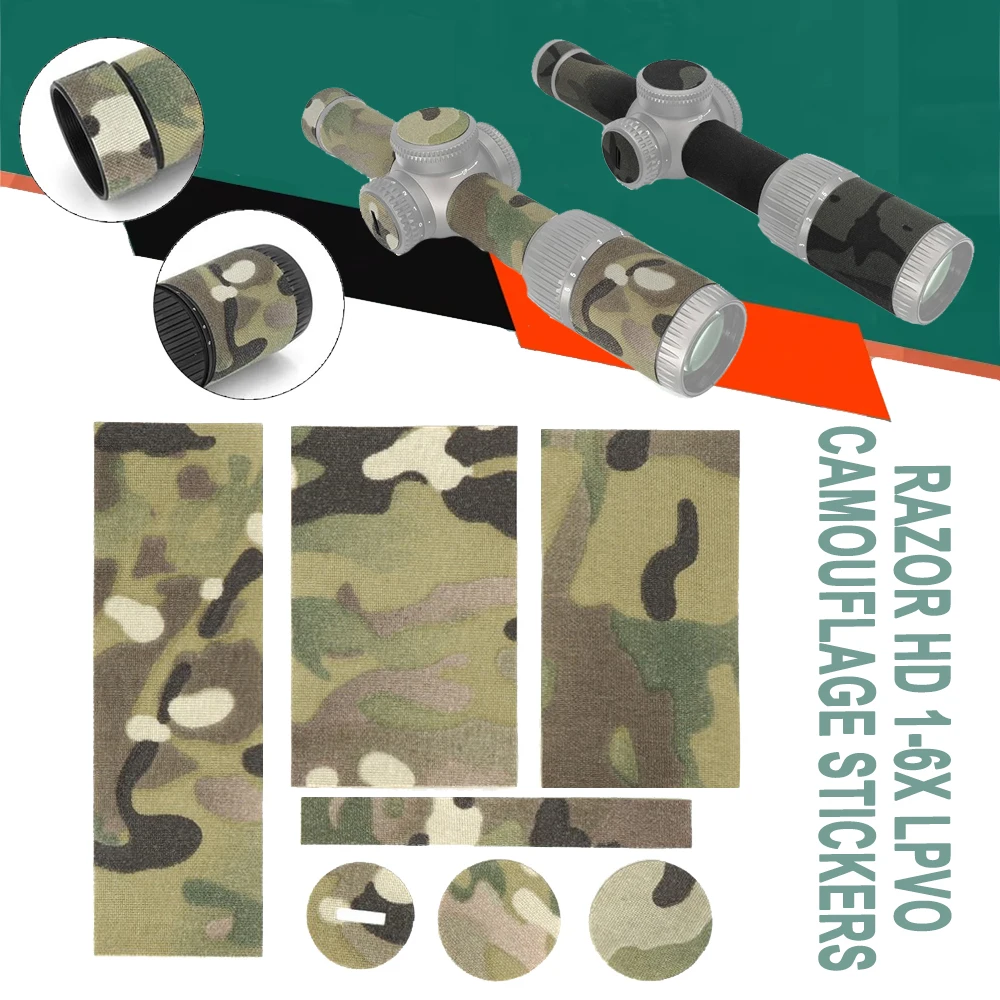 Фото Тактический прицел YCTAC Razor HD 1-6X LPVO с камуфляжной защитной наклейкой для страйкбола, охоты и стрельбы CS. №3