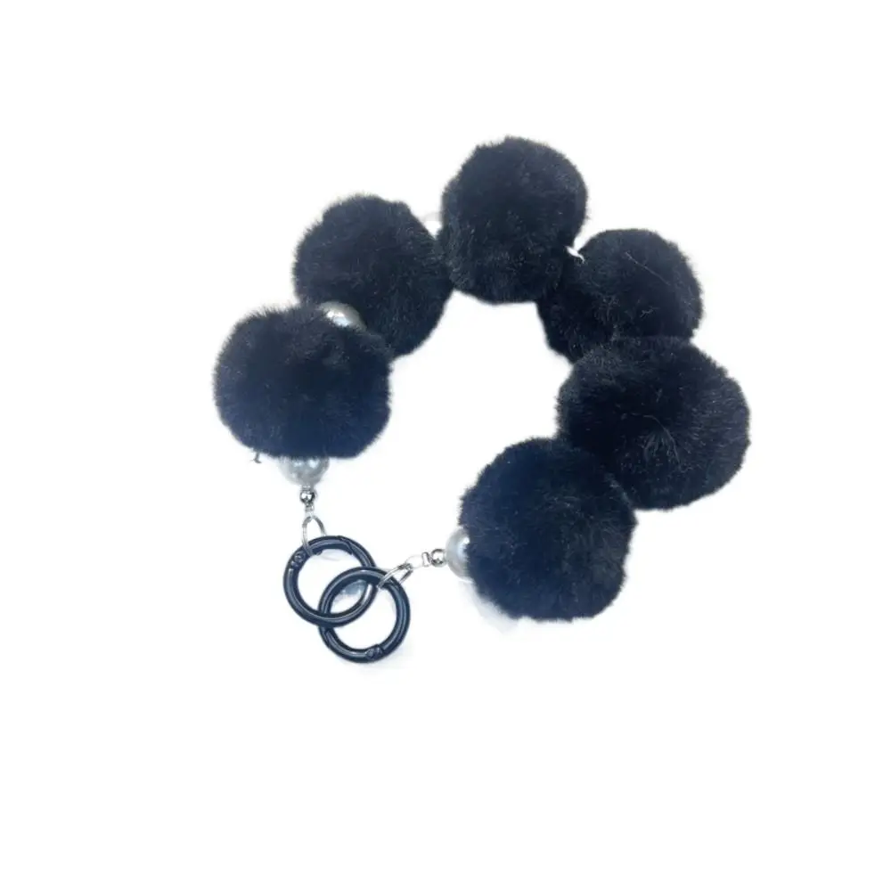 Плюшевый брелок-шарик волос Y2K