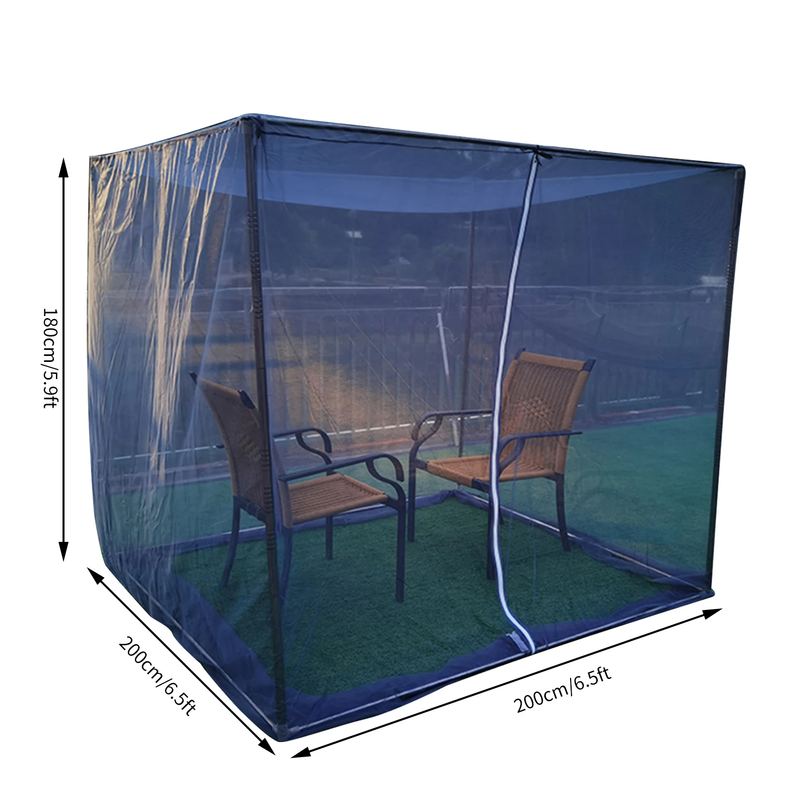 Gazebo Tent With Mosquito Netting And Bracket Outdoor Canopy With Zipper Door Shelter Sun Shade For Patio Garden Backyard Deck