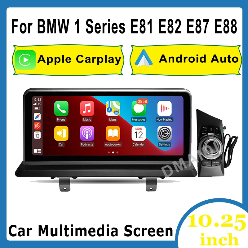 

Для BMW 1 серии E81 E82 E87 E88 10,25 дюйма беспроводной Apple CarPlay Android автомобильный мультимедийный Головной блок задняя камера Сенсорный экран