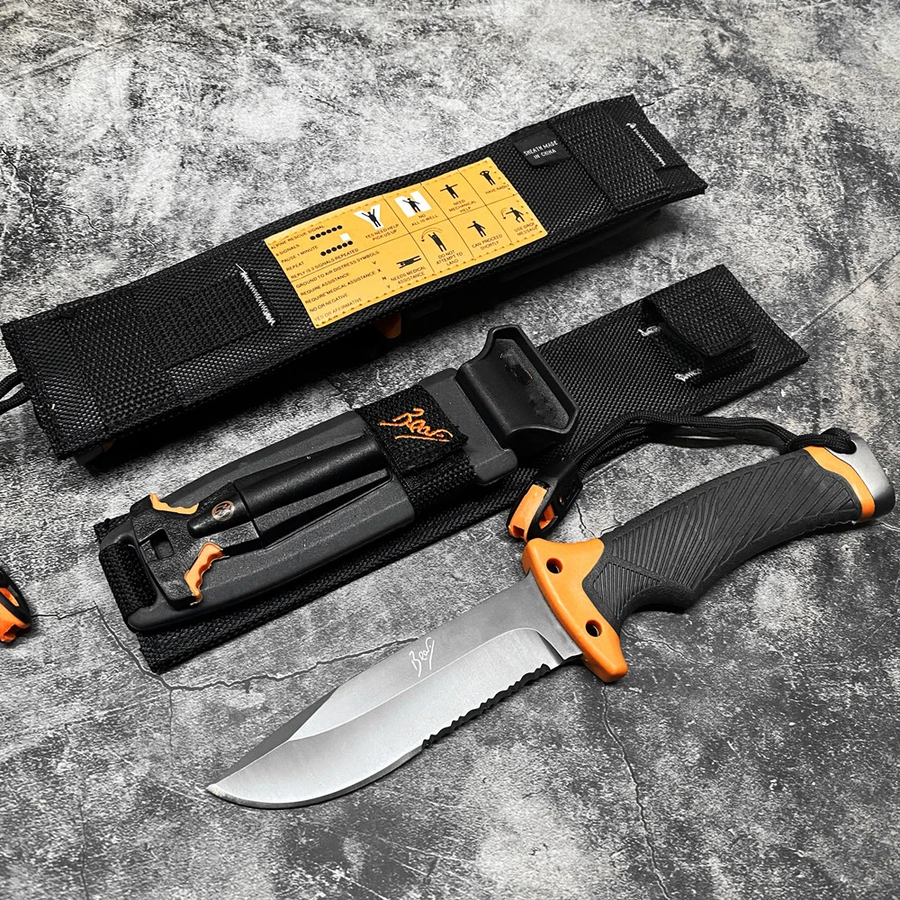 

Нож с фиксированным клинком, тактический титановый Мультитул для кемпинга, выживания, охоты, повседневного использования, 10 дюймов, 7CR17MOV