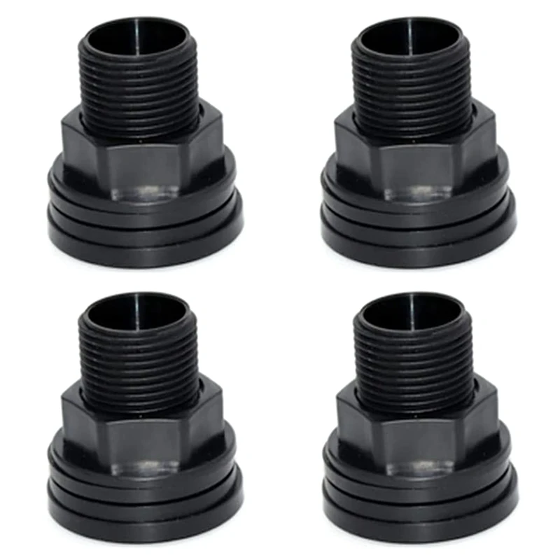

PVC Bulkhead Fitting Water Tank Connector Black Water Tank Connector For Rain Barrels Aquariums Water Tanks Tubs Pools