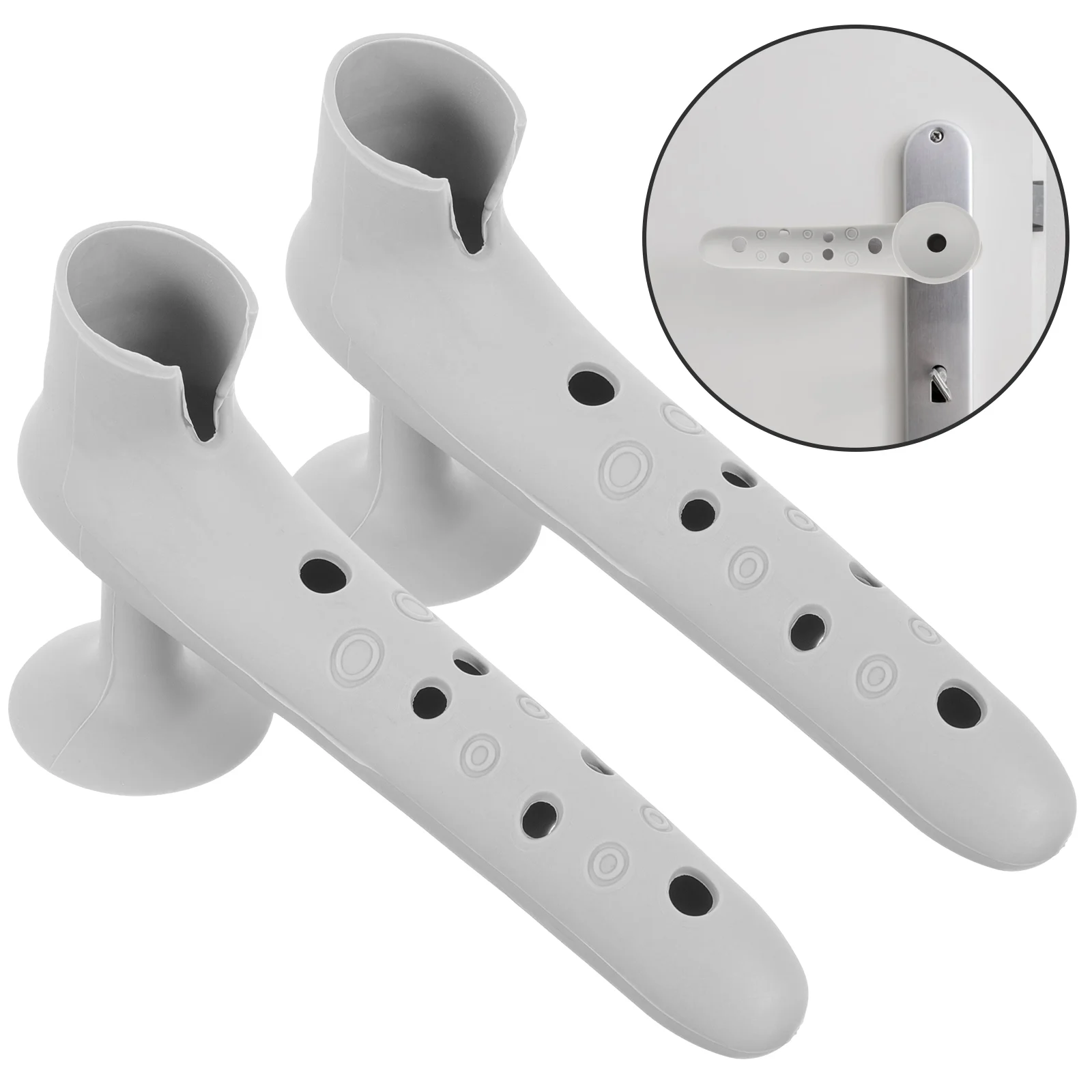 

2pcs Rubber Door Stopper Bumpers Baby Safety Door Handle Cover