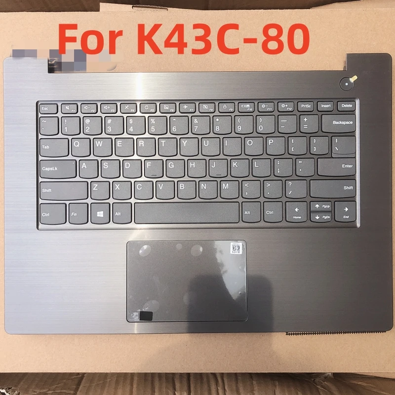 New original K43C-80 brushed black without fingerprint hole C case keyboard For laptop