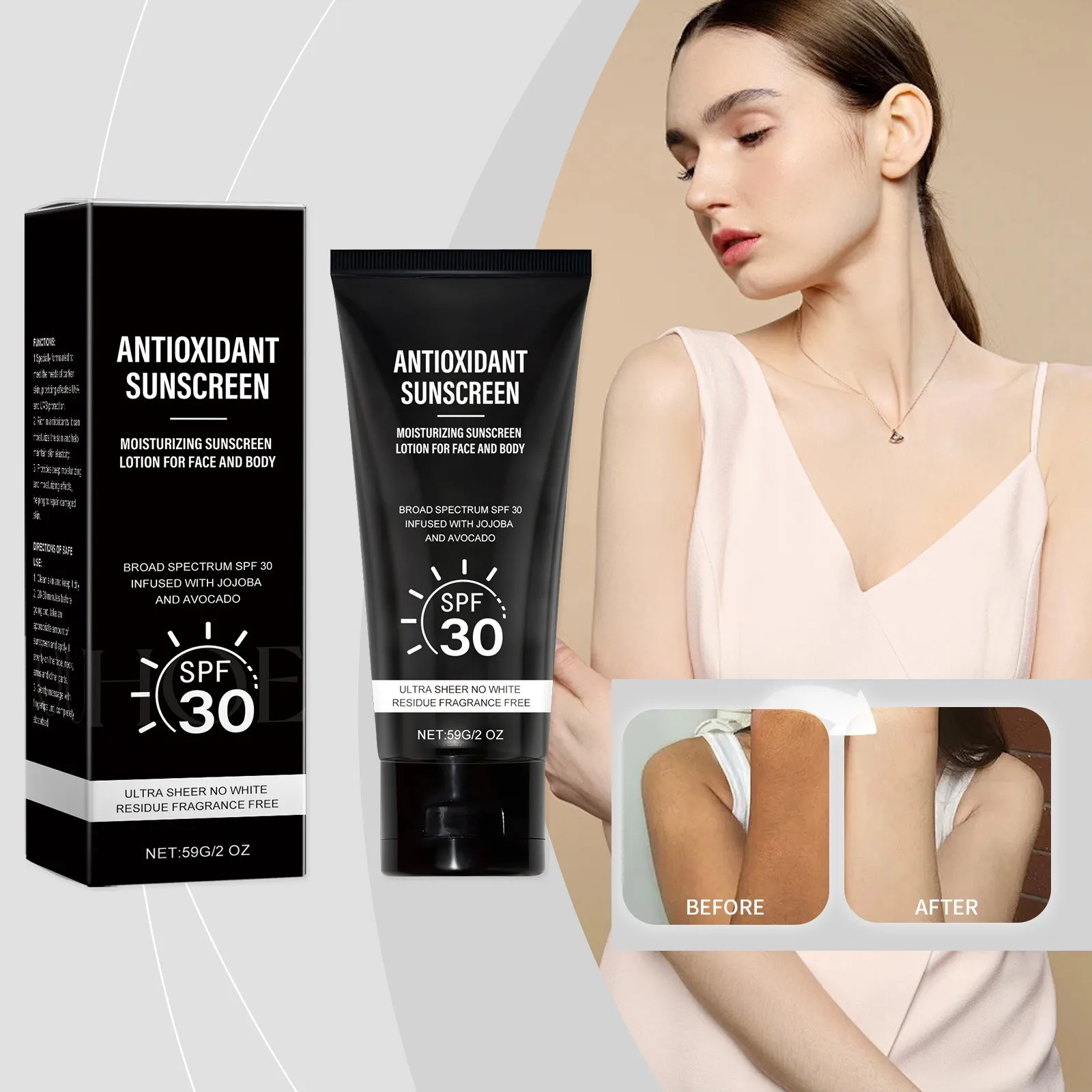 1/3/5 шт. легкий солнцезащитный крем для лица и тела