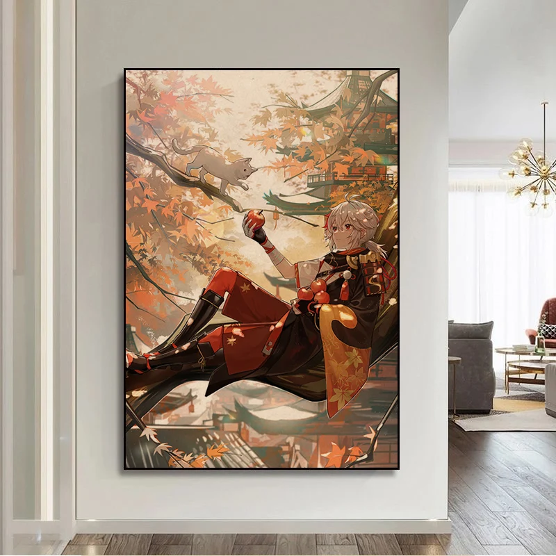 

Настенные постеры Genshin Impact Каэдехара Казуха Kraft Paper