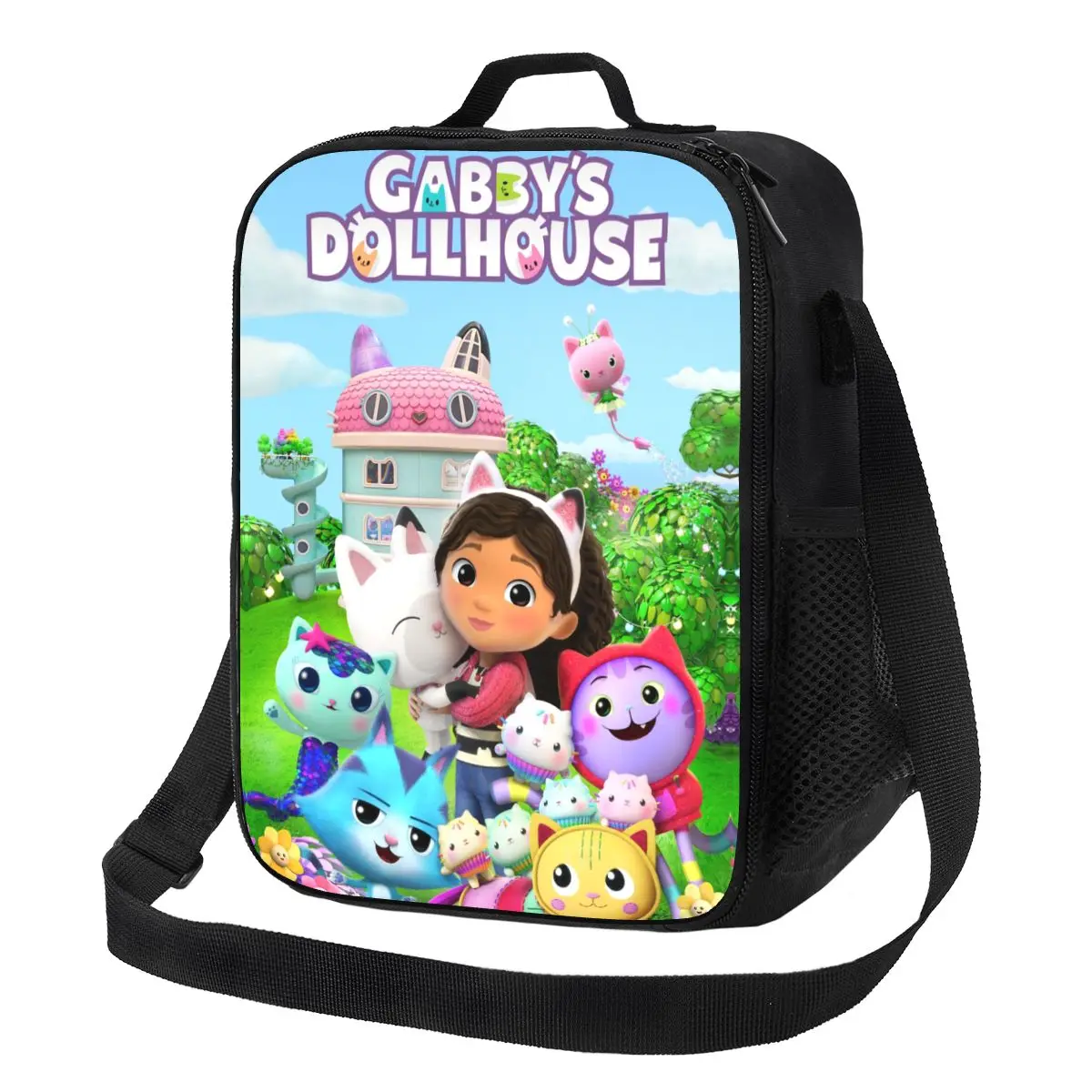 

Аниме Сумка для обеда для кукольного домика Gabby на заказ, для мужчин и женщин, теплое охлаждение, изолированный Ланч-бокс для детей, для школы