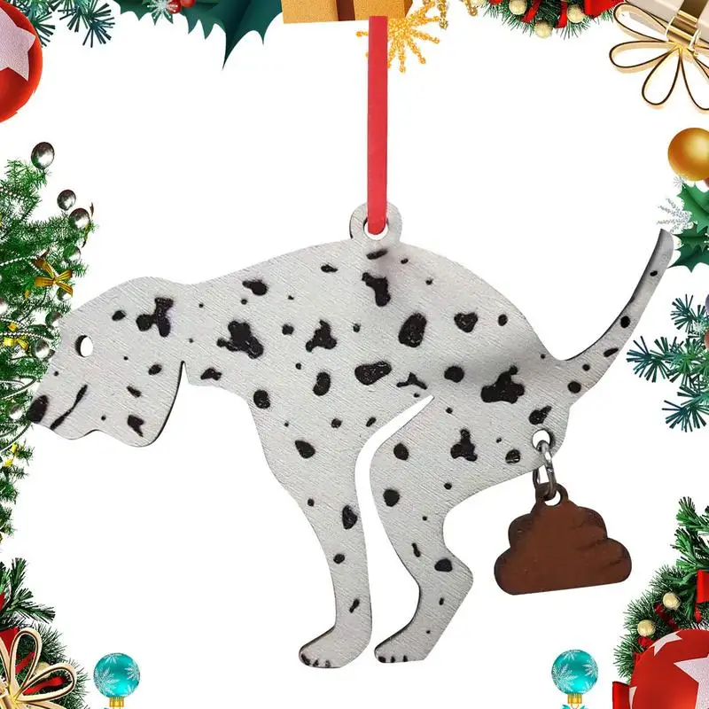 

Подвесные украшения в виде рождественской елки, Такса, собака, Деревянные Подвески для детской модели, новогодние подарки для детей