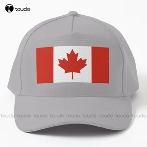 Canada Canadian Flag Maple Leaf Red White (2021-2-Can-2) Baseball Cap Anime Hats Outdoor Simple Vintag Visor Casual Caps Cartoon