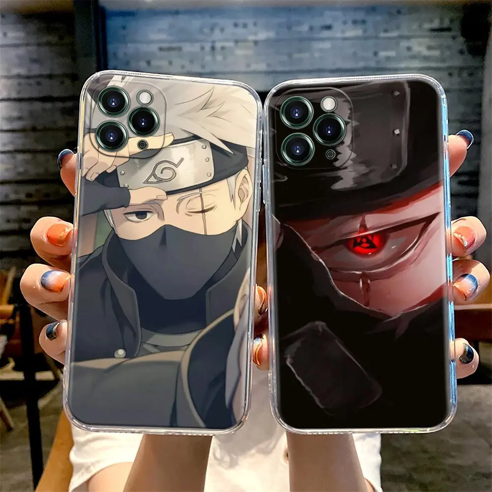 

Naruto Hatake Kakashi Pain Anime Phone Case For iPhone 11 12 13 Pro Max XR XS X 8 SE 2020 6 Plus Cute Shockproof Clear TPU Cover