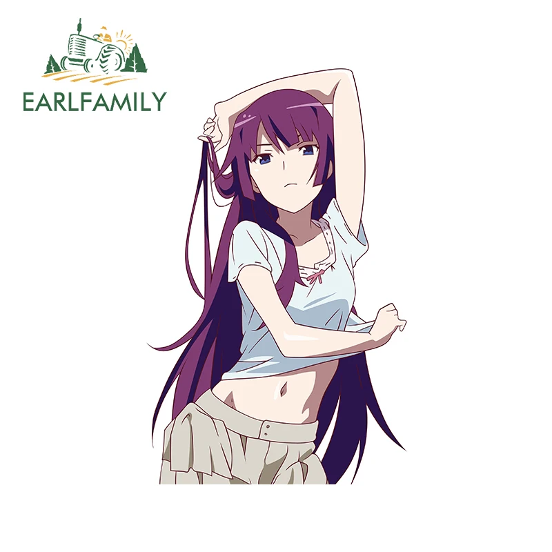 

EARLFAMILY 13 см x 8,3 см для Bakemonogatari аниме наклейка устойчивая к царапинам Автомобильная Наклейка окна Водонепроницаемая графика мотоцикл Декор