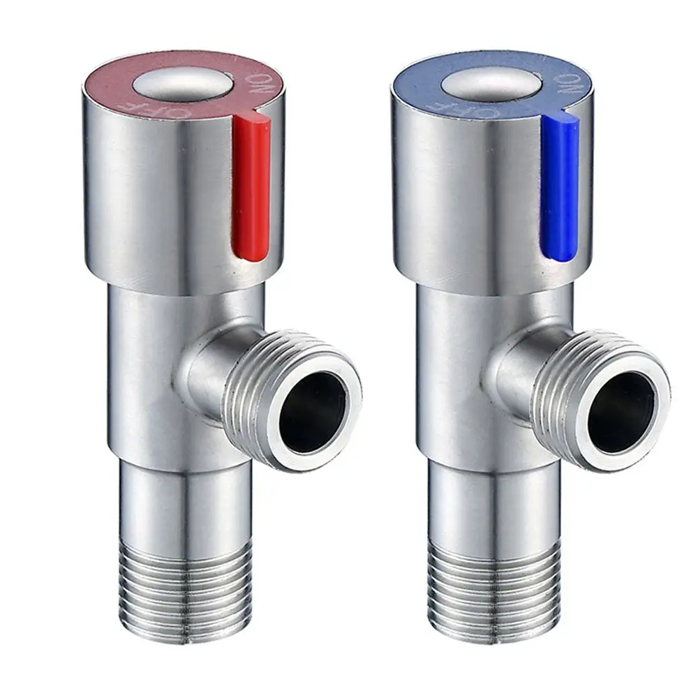 

SUS304 Stainless Steel Triangle Valve Cold Hot Water Stop Valve Copper Core Bathroom Kitchen Toilet Sink Replacement Tool