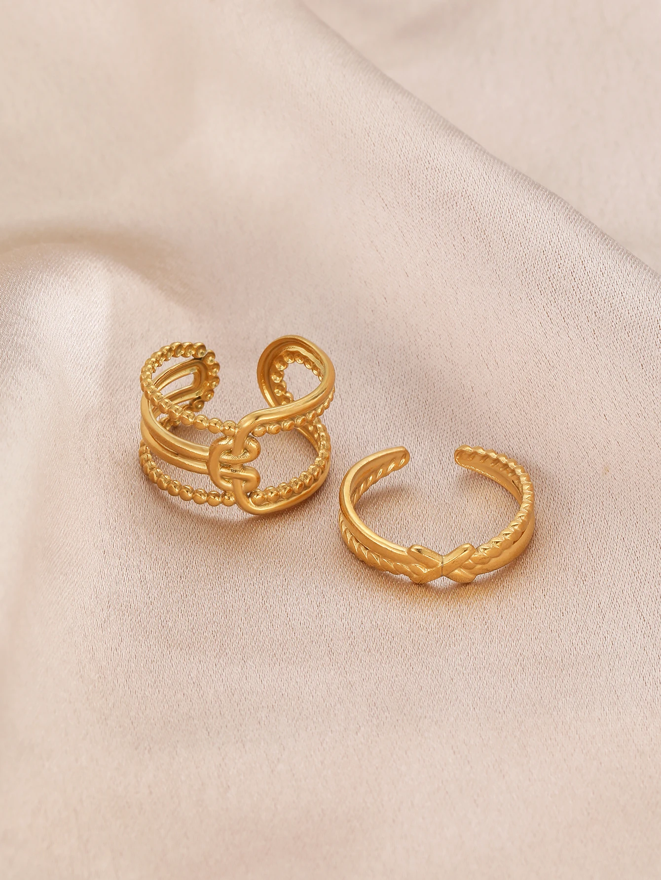 Cacana нержавеющая сталь 316l персонализированный минималистичный набор колец с