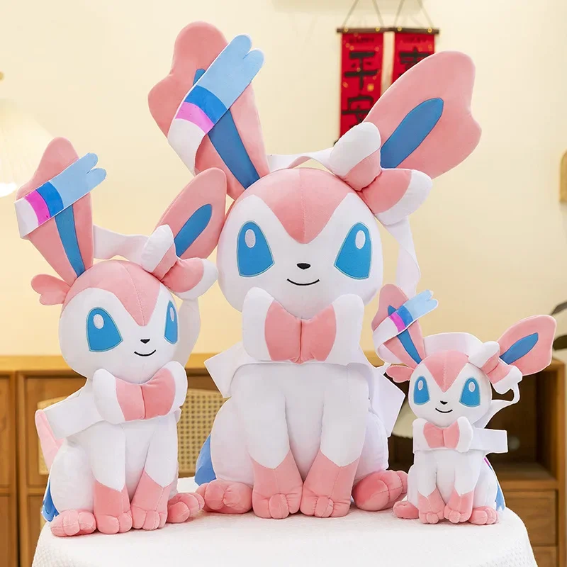 Плюшевые игрушки Pokemon Sylveon Pokémon аниме плюшевые куклы 25-75 см кавайная мягкая