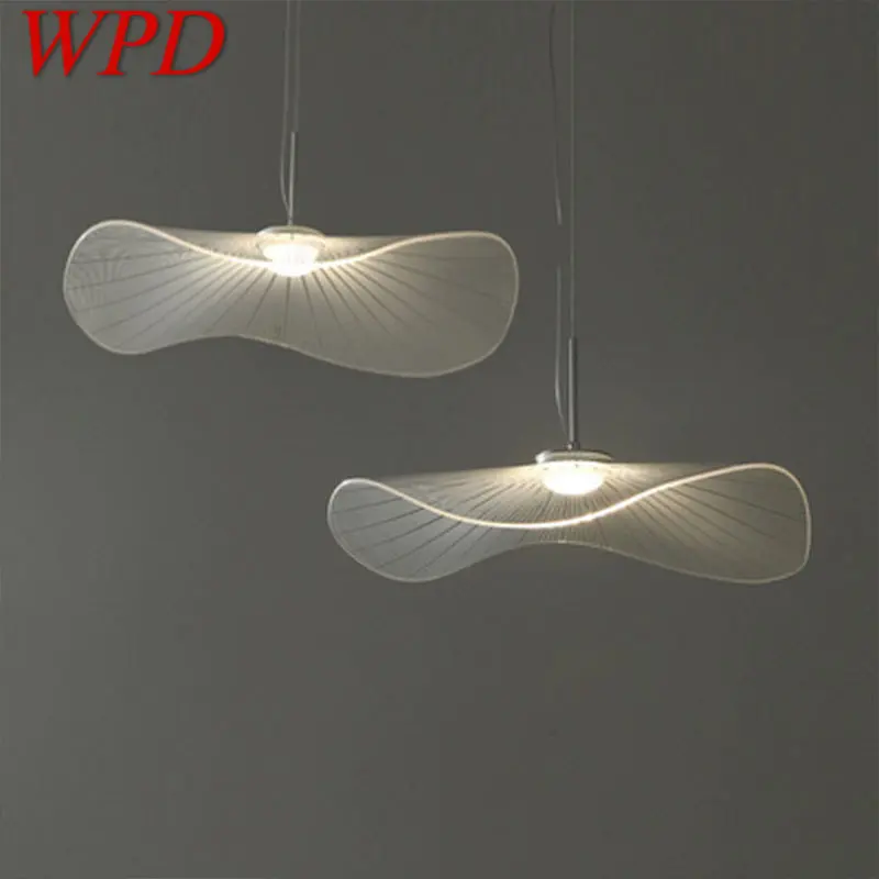 

WPD Aluminum Led Light Pendant Creative Lotus Leaf Modelling White Modern Chandeliers Lamp for Living Dining Room Decor