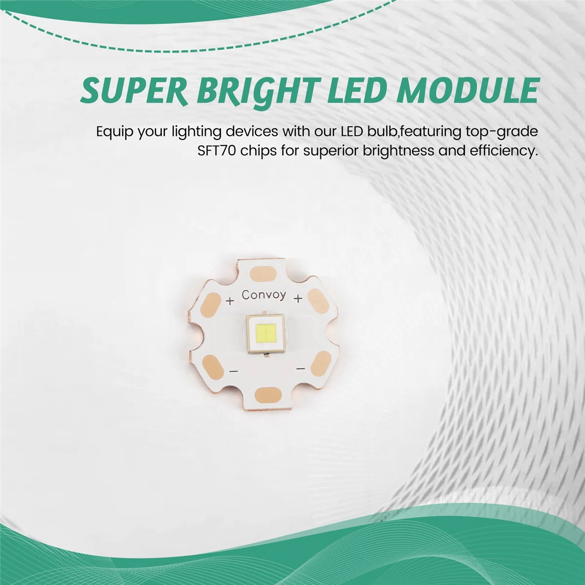 Светодиод SFT70 светоизлучающий диод 6500K. Эффективное освещение для фонариков.