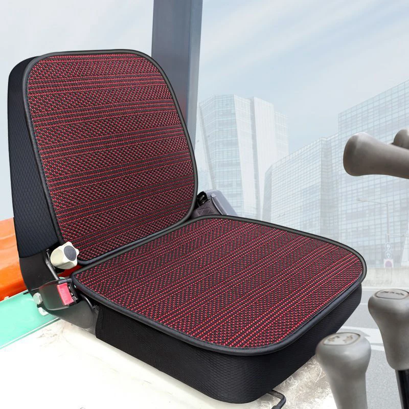 

1 шт., чехол на сиденье инженерного автомобиля, летний ледяной шелк, крутой автомобильный вилочный погрузчик, лопата, экскаватор, дышащая одинарная подушка с полным объемным звуком