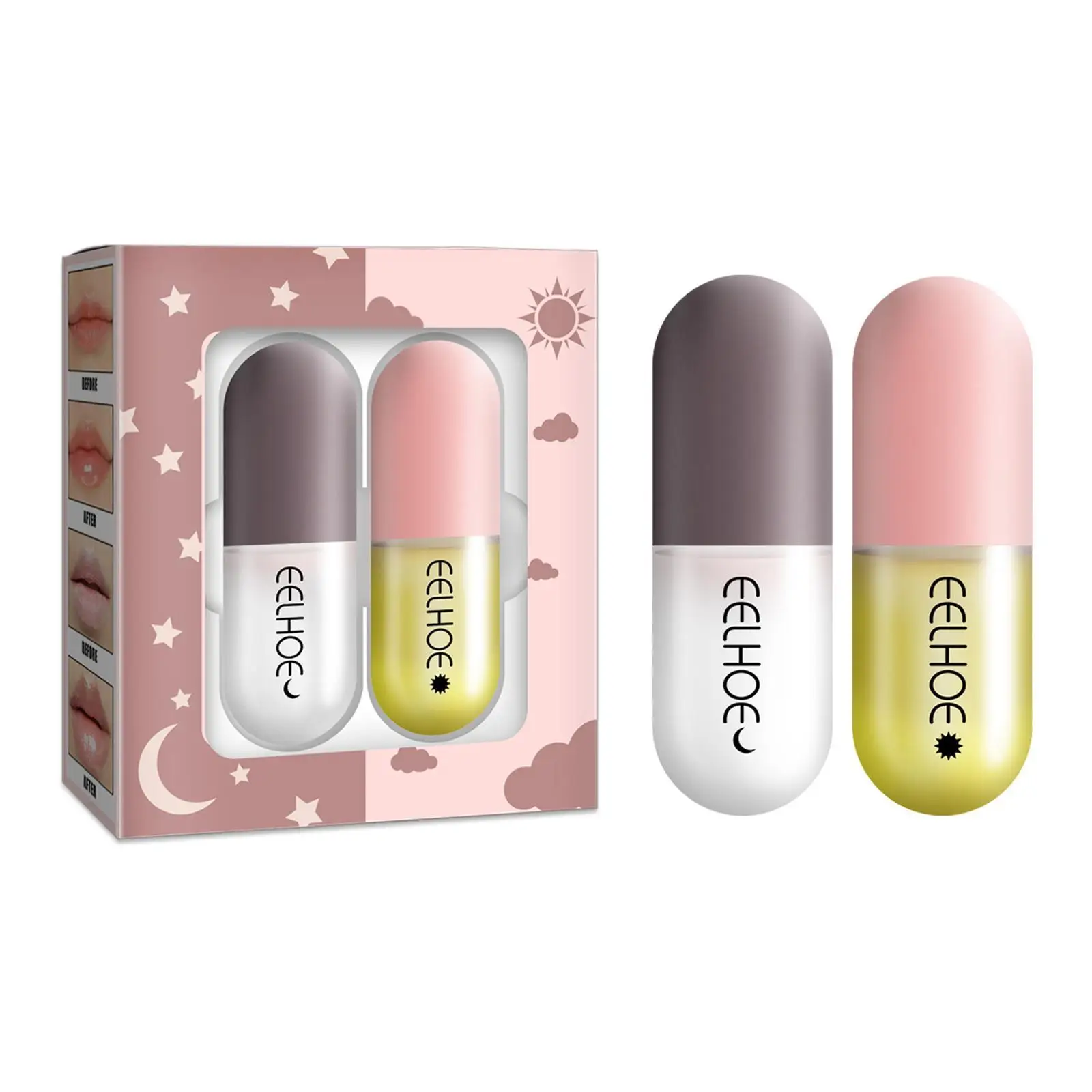 

Дневное и ночное масло для губ, увлажняющий, увлажняющий, против сухости и трещин, эластичный бальзам для губ выцветает линии губ