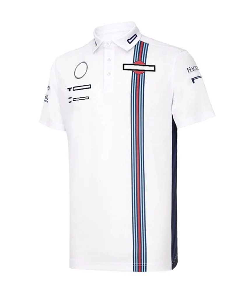 

Commemorative F1 Team Overalls Polo Suit Men's And Women's Formula One Team Uniform White Waterproof Jacket Can Be Customized