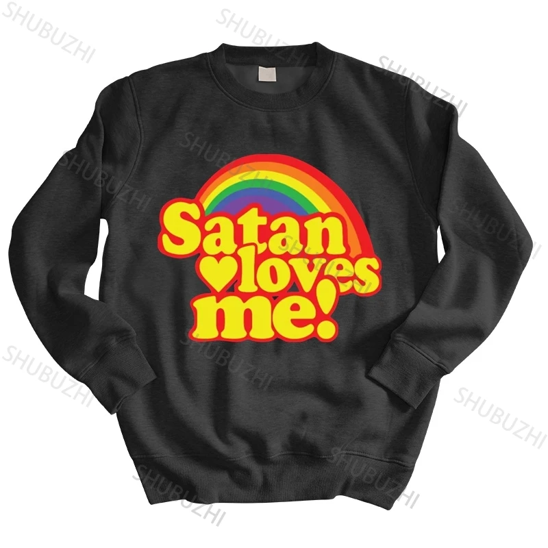 

thin sweatshirt men hoody hoodies shubuzhi autumn Cotton Satan Loves Me autumn spring hoodies