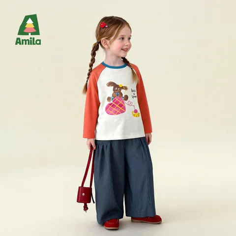 Детская футболка Amila 2026 весна хлопок