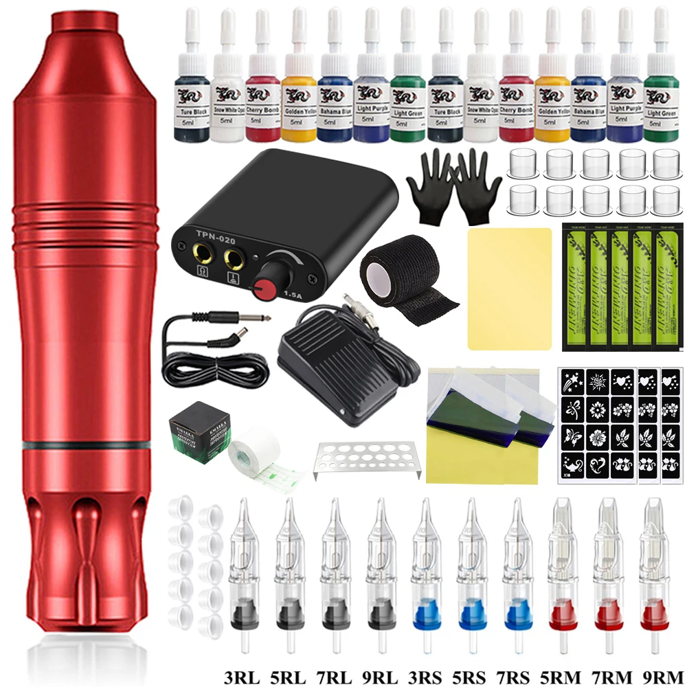 Tattoo Pen Kit Tattoo Machine Set Complete Beginner Tattoo P