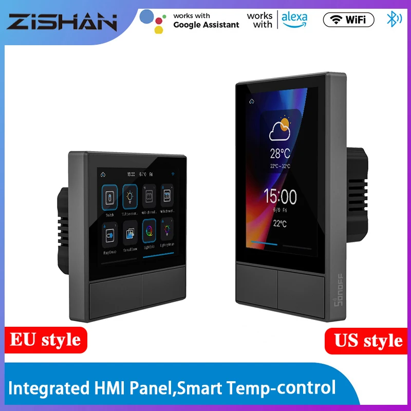 

Smart Control Touchscreen Wifi Scene Wall Switch Temperature Controller Smart Thermoregulator Work With Alexa Google Home