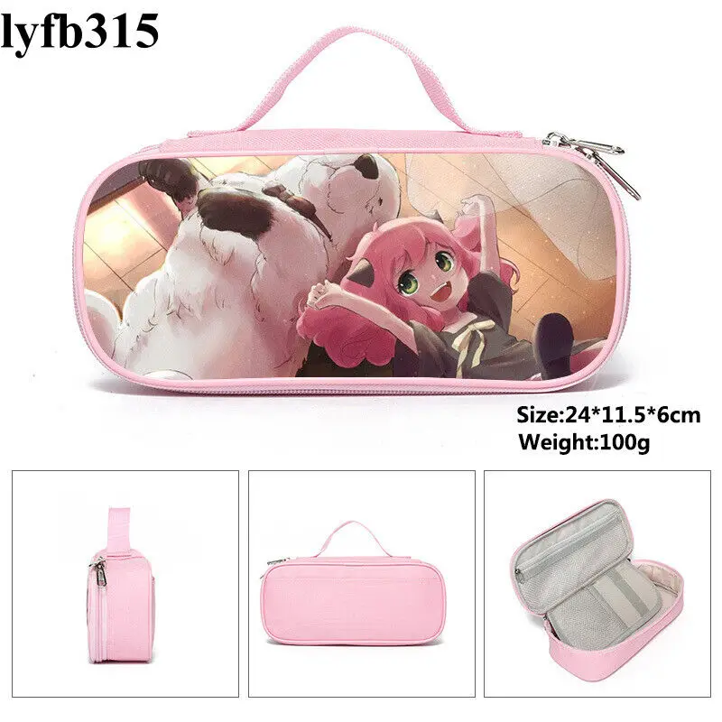 

SPY×FAMILY аниме Aniya Студенческая розовая ручка-Карандаш Чехол сумка канцелярская сумка # C3