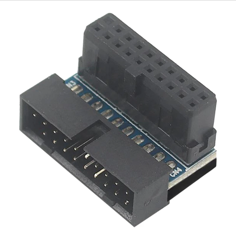 

Адаптер USB 3,0 под углом 90 градусов, черный USB 3.0 20Pin штекер-гнездо, L поворот под прямым углом, мощность адаптер для материнской платы вниз под у...