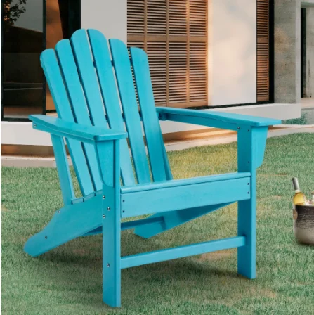 

Классическое уличное кресло Louis Fashion Adirondack для сада, крыльца, патио, палубы, заднего двора, Погодостойкая декоративная мебель, синий цвет