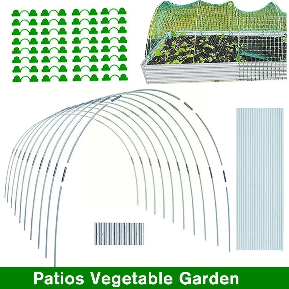 

Greenhouse Hoops Set Gardening Folding Fiber Rod Set Bracket Plant Garden Arch Shed Tunnel Seedling Hoop Greenhouse Grow Su V5Y6