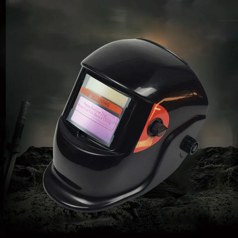 Auto darkening welding helmet/welding mask/MIG MAG TIG/4arc sensor/Solar cell&ampReplaceable Li-batteries