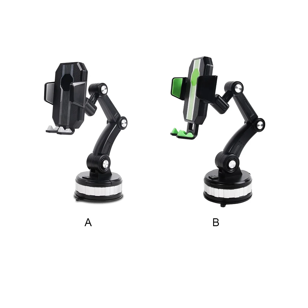 

Car Phone Holder Universal Dashboard Stand with Charging Slot Suction Cup Mount Handsfree Cradle Bracket Black Green