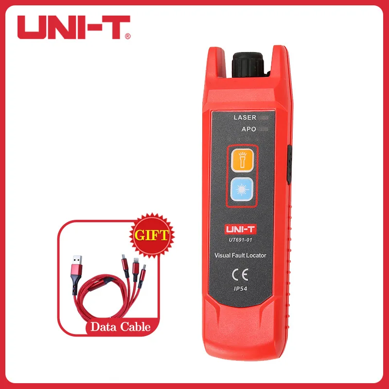 

UIN-T UT691 Visual Fault Locator Network Cable Test 15 km Optical Fiber Test Red Light Source Tester