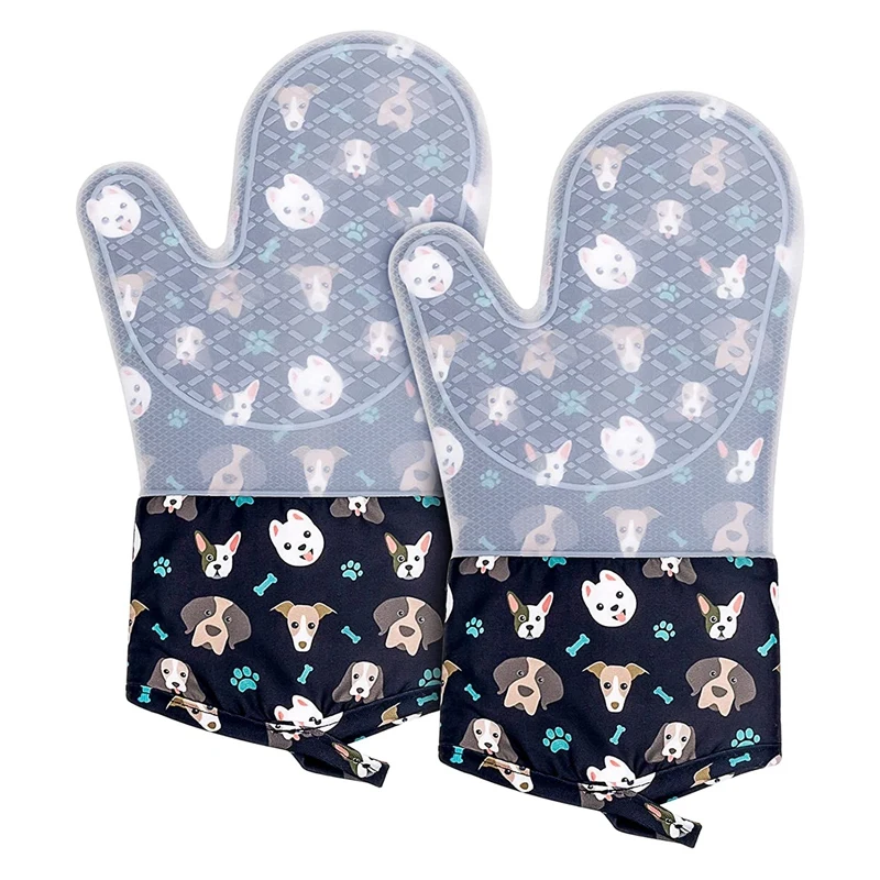 

Oven Gloves Heat Resistant Oven Gloves Pot Holder Oven Gloves Baking Gloves Cooking Gloves 300°C 1 Pair