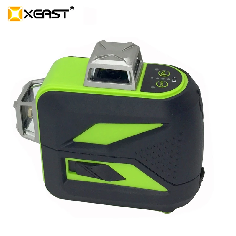 

XEAST 2023 NEW 12 Lines 3D Laser Land Leveler Transmitter Self-Leveling Green Beam Cross Line Green Laser Level