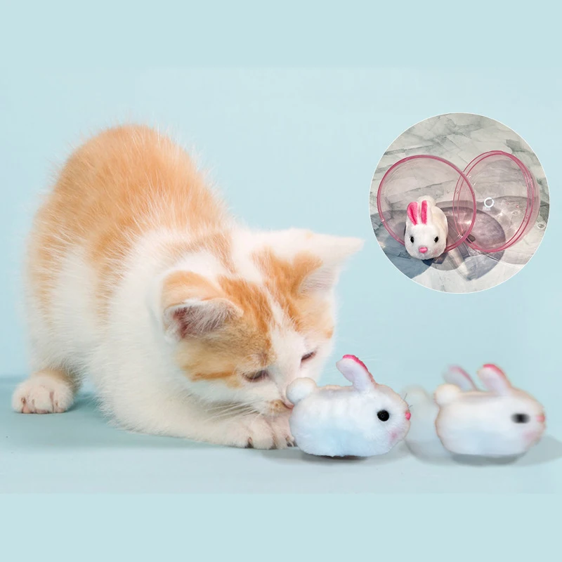 Electronic Pets Rabbit Robot Pets Rolling Ball Hamster Ball Pet Roller Mouse Cat Toy Interactive Toys Toys For Kids