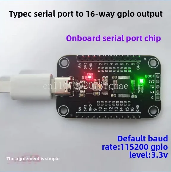 Фото USB-адаптер для 16 GPIO-выходов, последовательный порт PWM для 16 GPIO, уровень 3.3В/5В №1