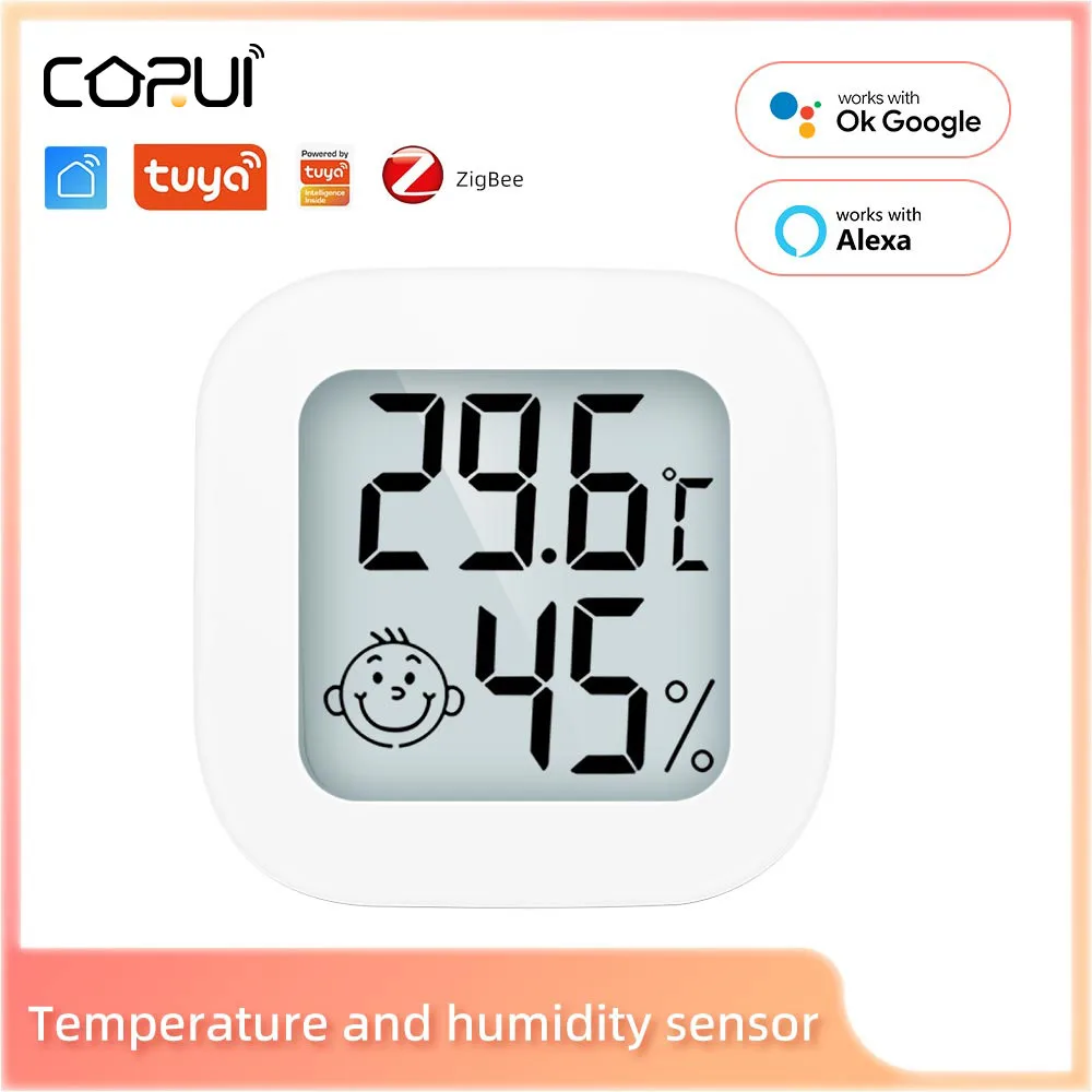 

Tuya Smart ZigBee Temperature & Humidity Sensor For Smart Home Remote Voice Control Smart Life Support Alexa Google Home Alice