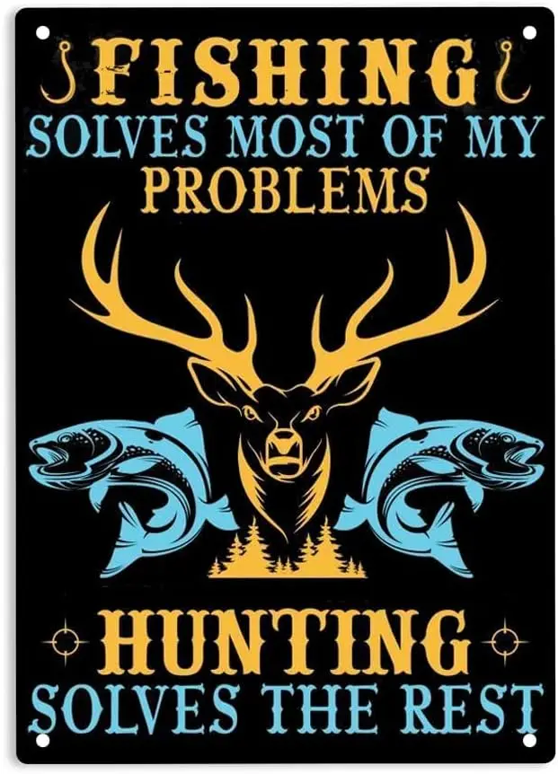 ERMUHEY Рыбалка решает большинство проблем охоты отдых металлические жестяные