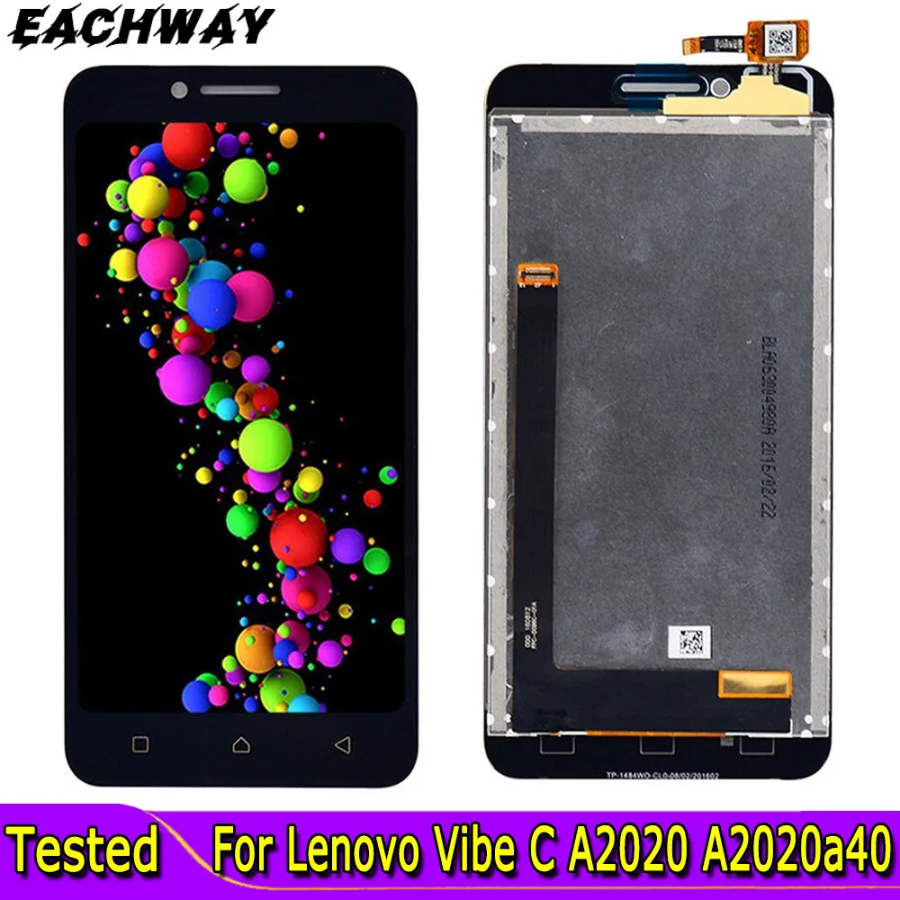 ЖК-дисплей для Lenovo Vibe C A2020 A2020a40, экран с сенсорным экраном и дигитайзером в сборе, Замена для Lenovo A2020, ЖК-дисплей