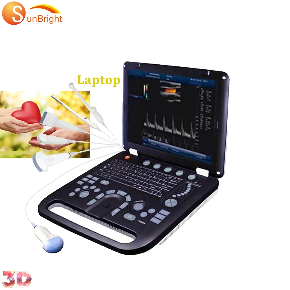 

Sunbright newest 2D 3D color Doppler machine ultrasound Doppler color for laptop with convex probe