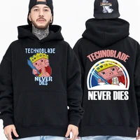 technoblade never dies merch hoodie mens womens autumn fashion casual hooded sweatshirt vintage hip hop pullovers streetwear