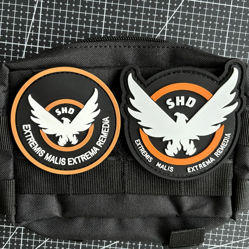 3d-значок для морского духа из ПВХ с фиксацией на территории логотип SHD Wing