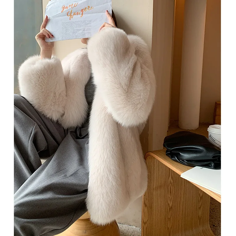 Natural fox whole fur coat winter woman warm real fur null cold， Luxurious and noble2023 Beziru