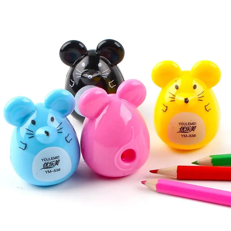 

3pcs Cartoon Pencil Sharpener Pencil Sharpener Cute Little Mouse Double Hole Pencil Sharpener for Students