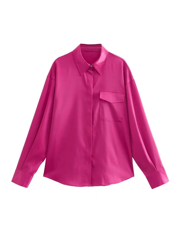 Женская новинка 2022 года комплект из 2 предметов свободные блузки с атласной